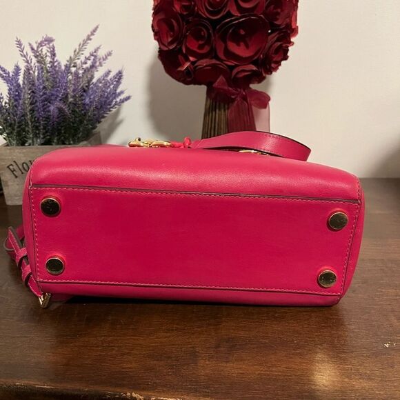 Michael Kors Pink Cynthia Leather Convertible Satchel - Picture 5 of 9